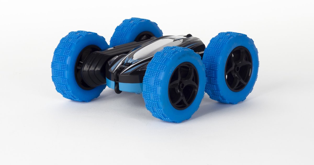 RC bestuurbare StuntAuto dubbelzijdig 360° rollen draaien spinnen | Blauw